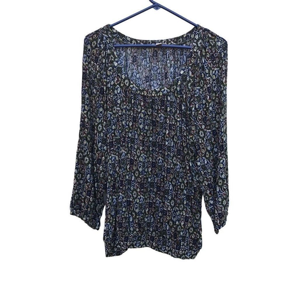 Eliane Rose Size Extra Large (XL) Long Sleeve Floral Blouse